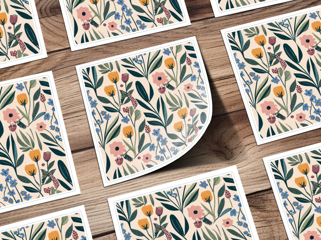 Floral Pattern, Digital Download, Flower Seamless Pattern, Botanical Design, Scrapbooking Paper, Floral Fabric Design, Repeat Pattern - Moore and Mountain
