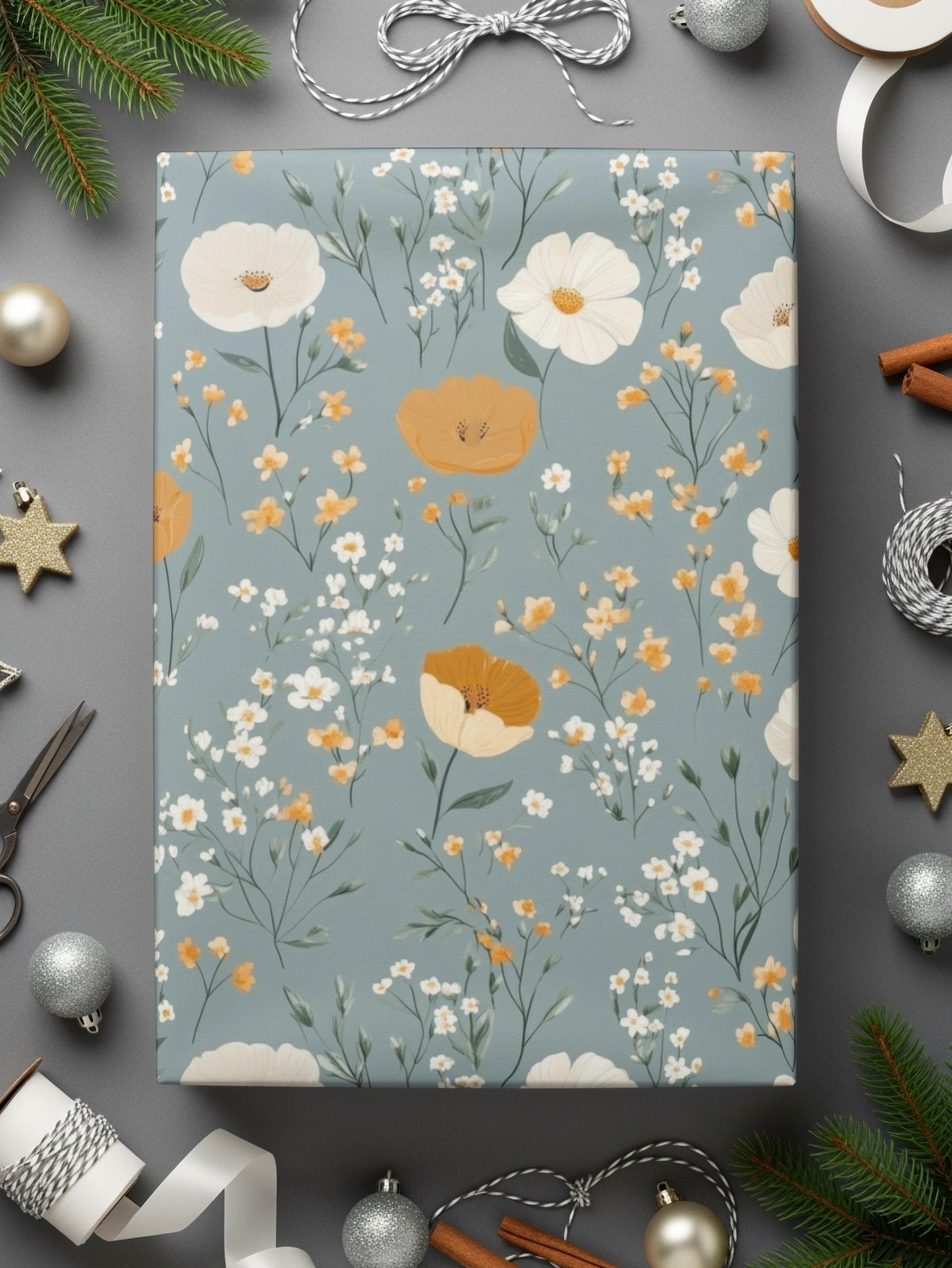 Floral Pattern Digital Download, Seamless Flower Design, Botanical Print, Repeating Pattern, Fabric Design, Scrapbooking Paper, Surface - Moore and Mountain