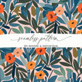 Floral Pattern Digital Paper, Modern Botanical Design, Seamless Flower Image, Scrapbook Paper, Fabric Design, Commercial Use Digital - Moore and Mountain