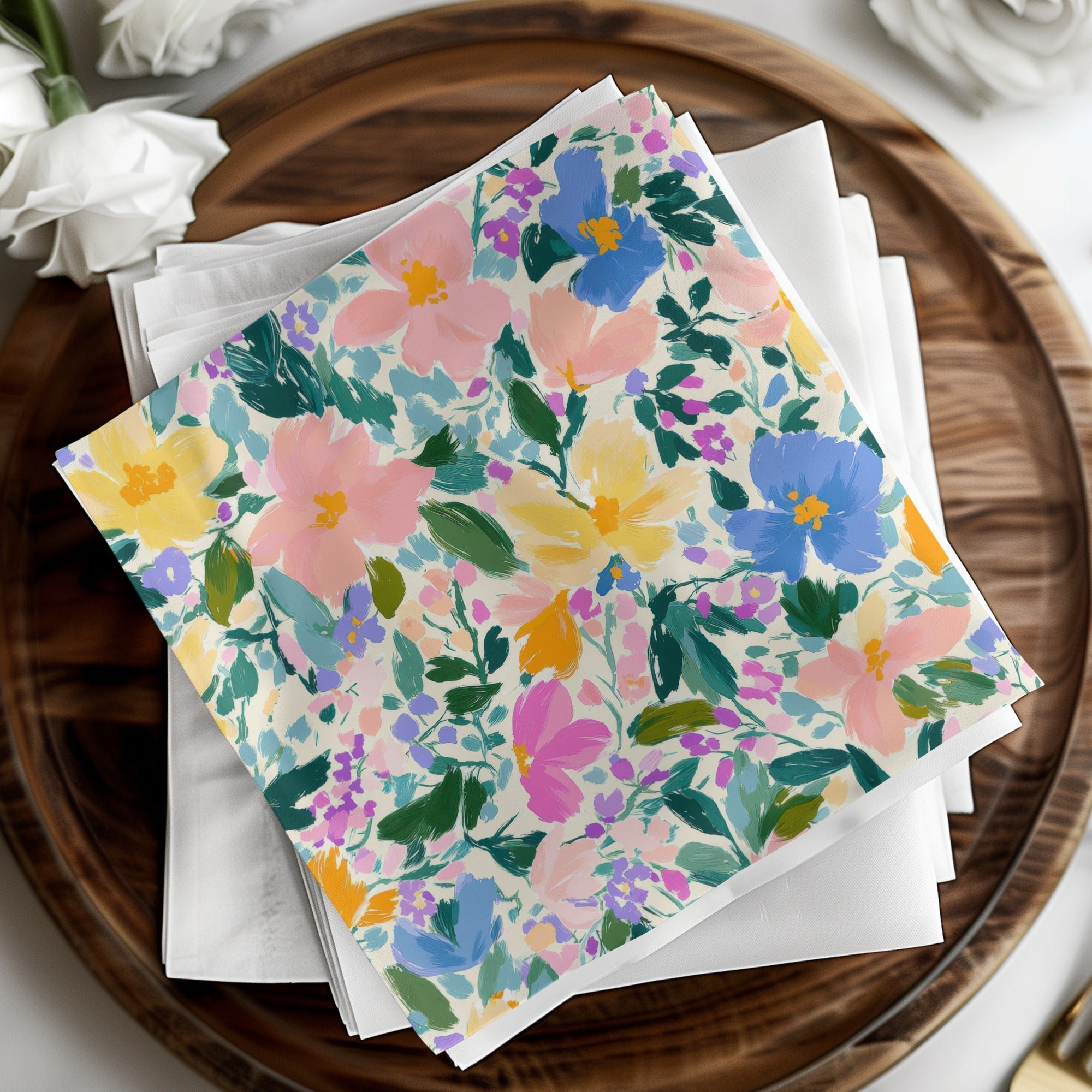 Floral Pattern Digital Paper, Seamless Flower Design, Pastel Colors, Scrapbook Paper, Fabric Design, Floral Background, Digital Download - Moore and Mountain