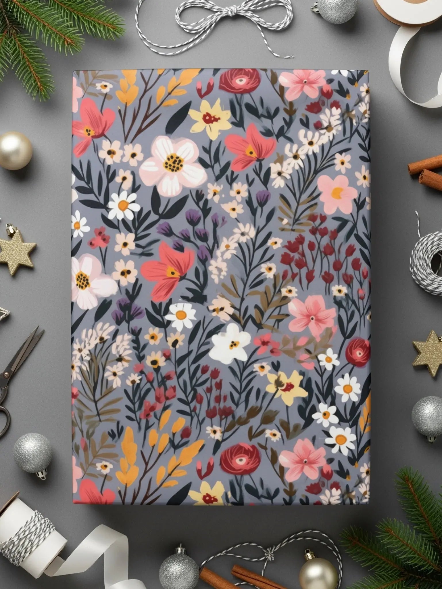 Floral Pattern Digital Paper, Seamless Flower Design, Spring Blossom Repeat, Printable Scrapbook Paper, Floral Background - Moore and Mountain