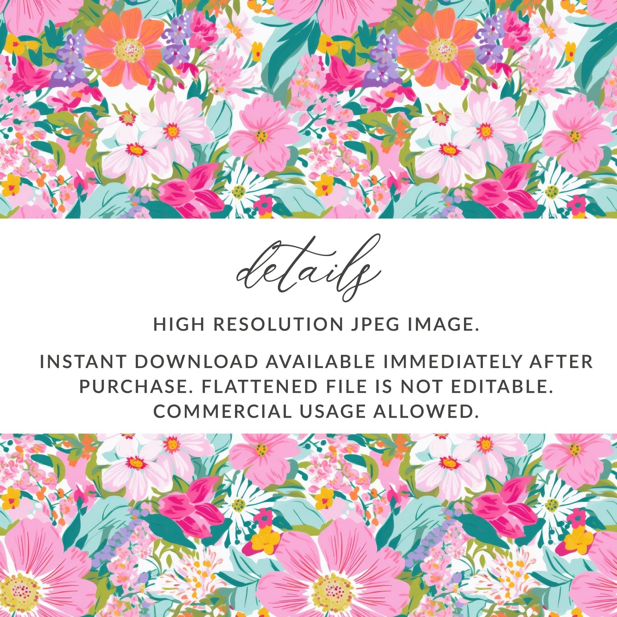 Floral Pattern Digital Paper, Watercolor Flower Seamless Pattern, Pastel Floral Designs, Flower Backgrounds, Scrapbook Paper, Print, Fabrics - Moore and Mountain