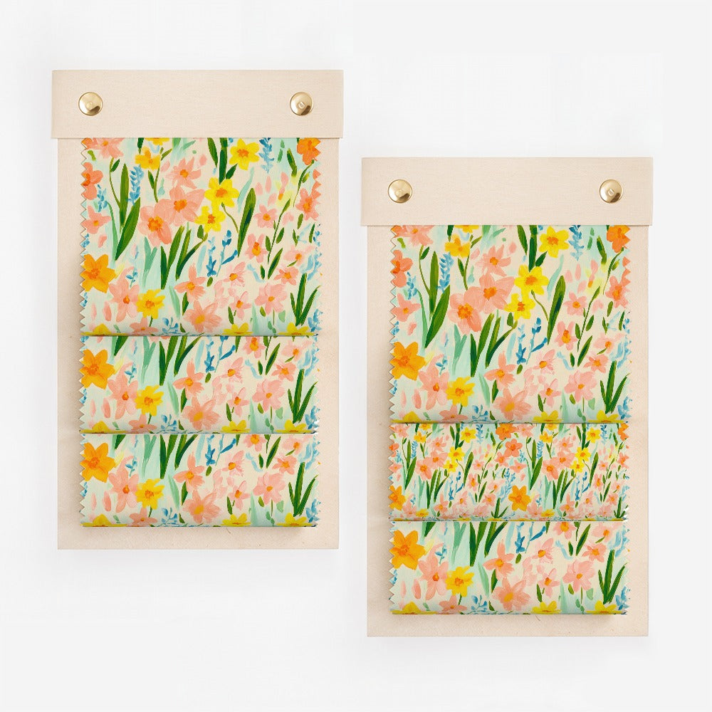 Vibrant Floral Patterned Swatch Display for Home Decor