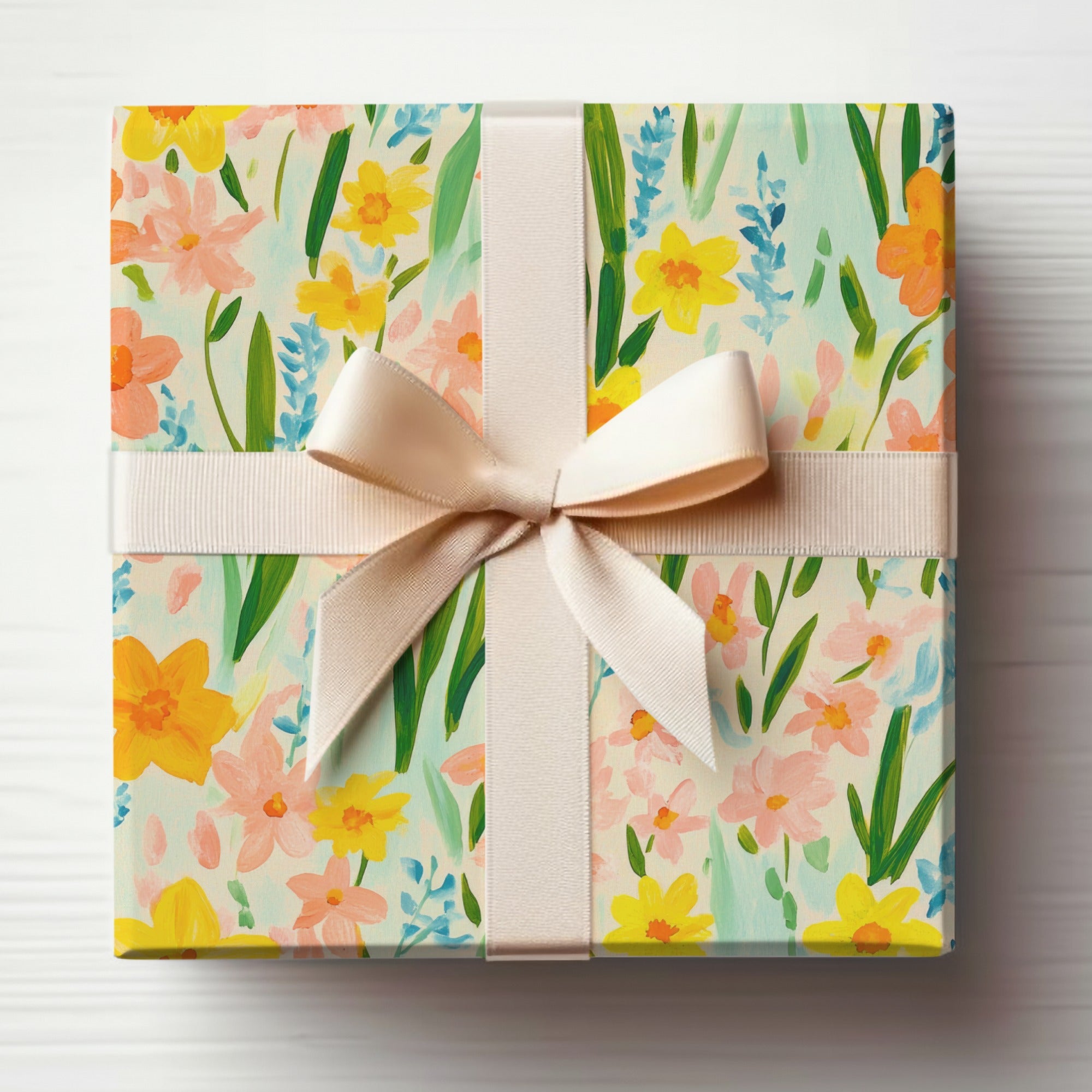 Floral Gift Wrap with Ribbon Perfect for Any Occasion