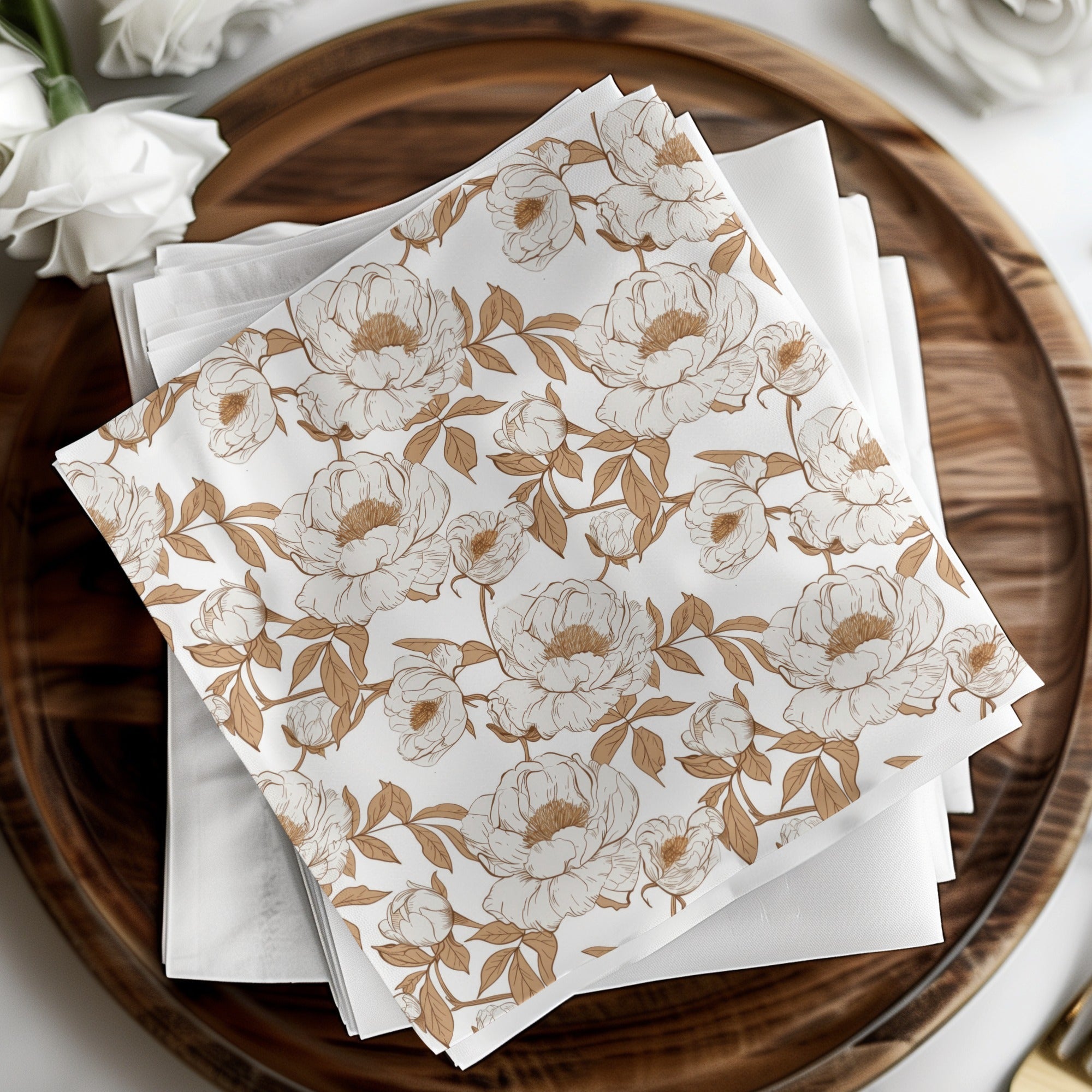 Floral Pattern Digital, Peony Flower Seamless, Botanical Design, Fabric Print, Wallpaper Design, Scrapbooking Paper, Digital Paper - Moore and Mountain