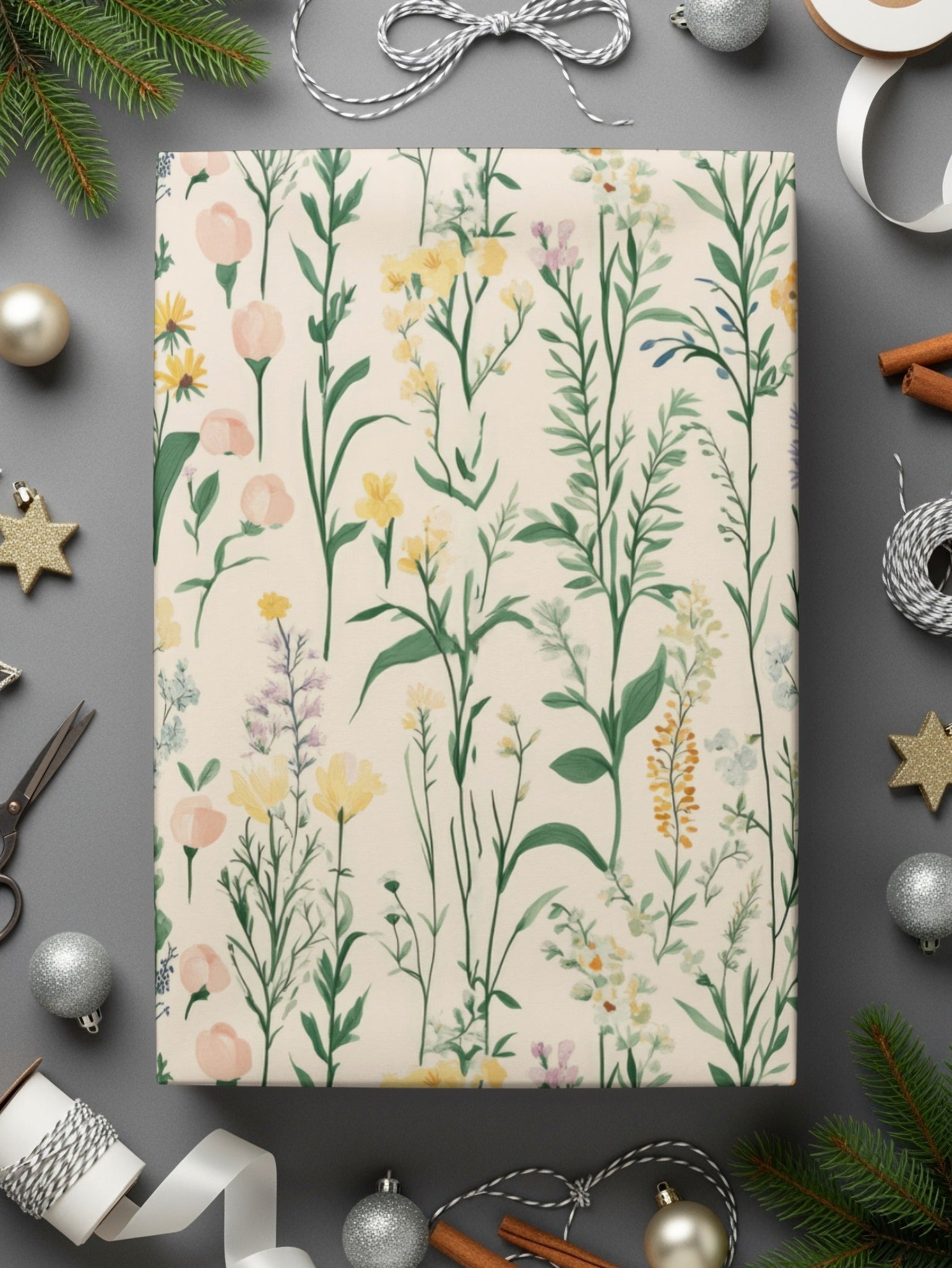 Floral Pattern Digital, Wildflower Seamless Design, Botanical Print JPG, Two Scale Repeat, Fabric Design, Paper Craft, Scrapbooking - Moore and Mountain