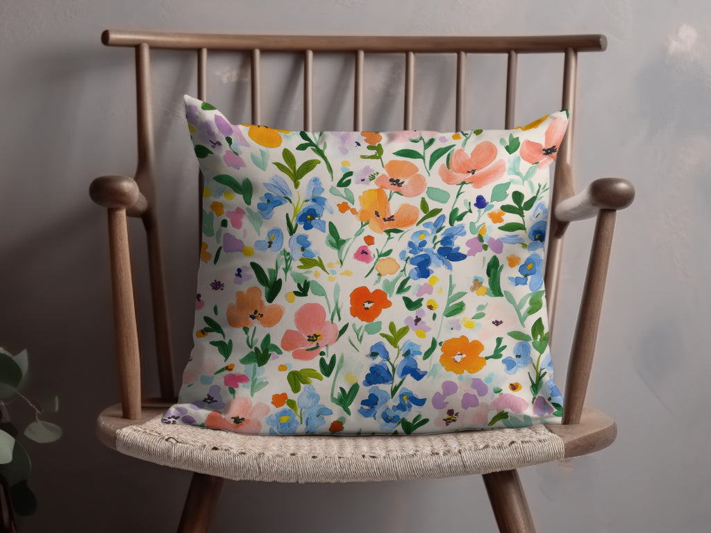 Floral Pattern Decorative Throw Pillow for Home Decor
