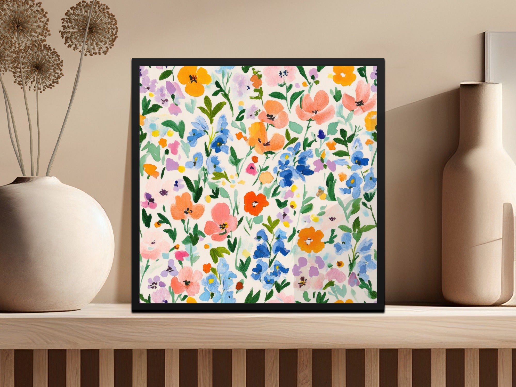 Colorful Floral Botanical Print Wall Art Decor