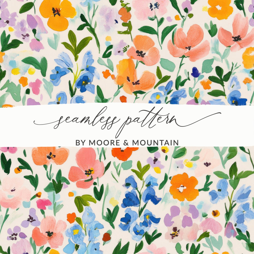 Seamless Pattern by Moore Mountain Floral Design Print