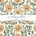 Floral Repeat Pattern for Fabrics Indian Motif Design - Moore and Mountain