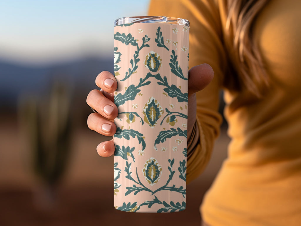 Floral Seamless Indian Pattern with Delicate Vines Design - Moore and Mountain
