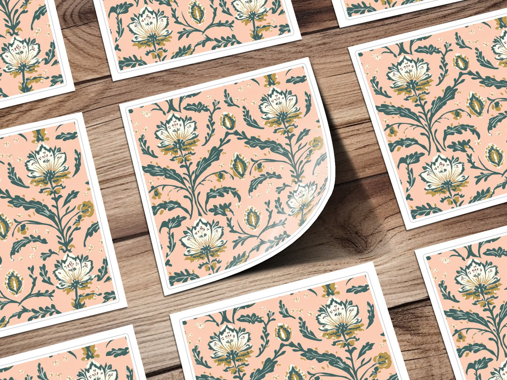 Floral Seamless Indian Pattern with Delicate Vines Design - Moore and Mountain