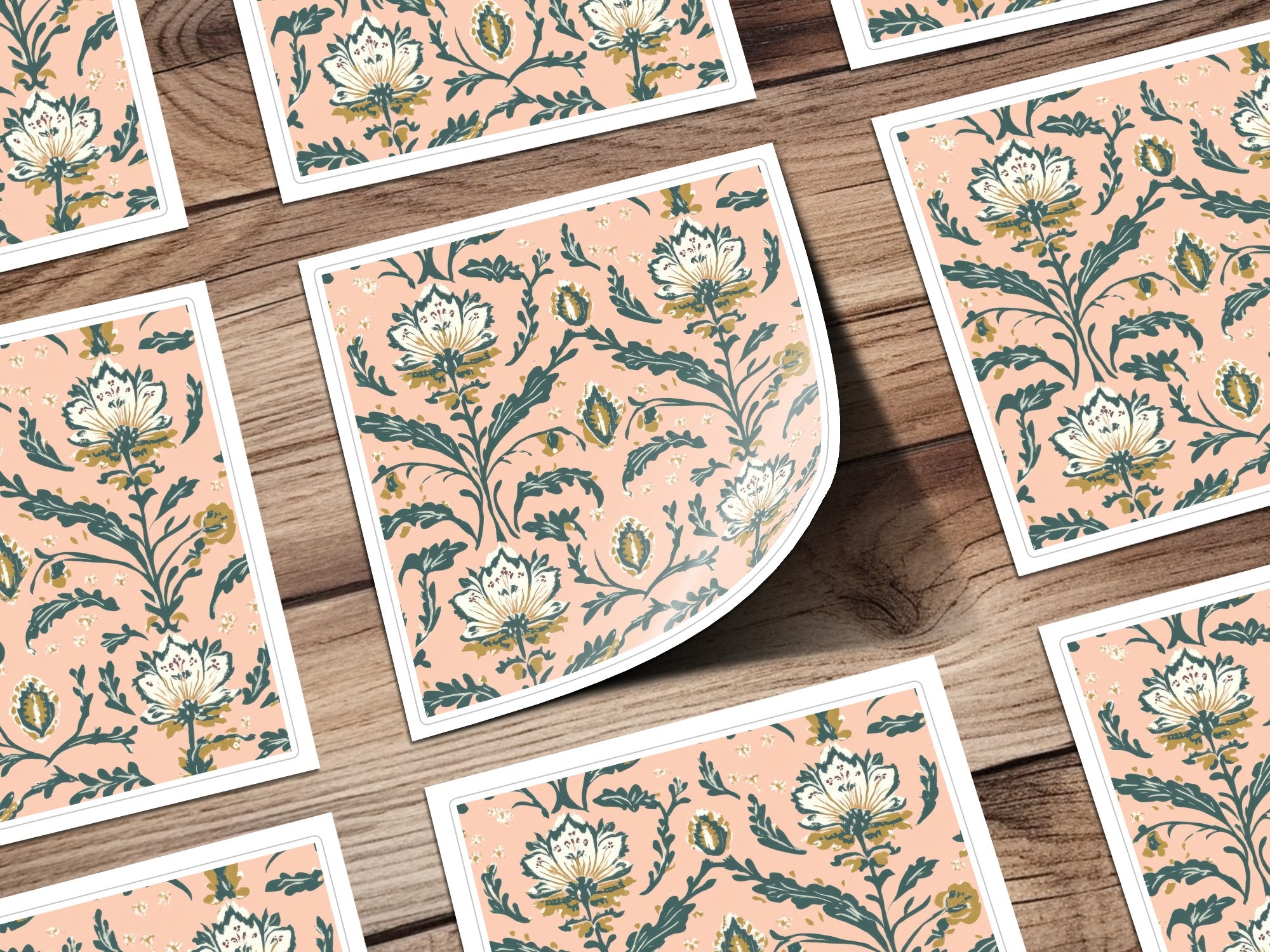 Floral Seamless Indian Pattern with Delicate Vines Design - Moore and Mountain
