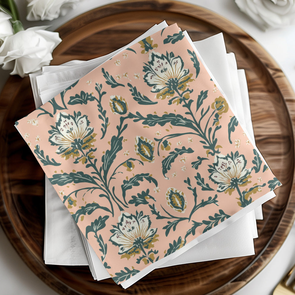 Floral Seamless Indian Pattern with Delicate Vines Design - Moore and Mountain