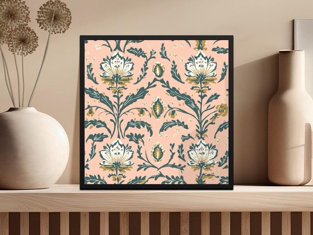 Floral Seamless Indian Pattern with Delicate Vines Design - Moore and Mountain