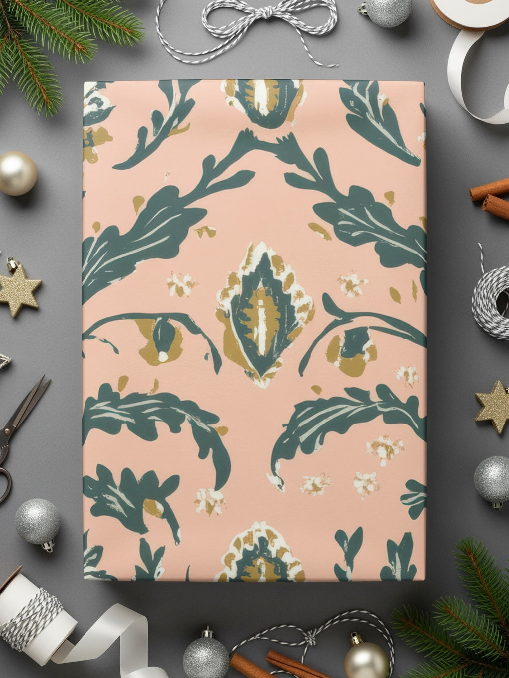 Floral Seamless Indian Pattern with Delicate Vines Design - Moore and Mountain