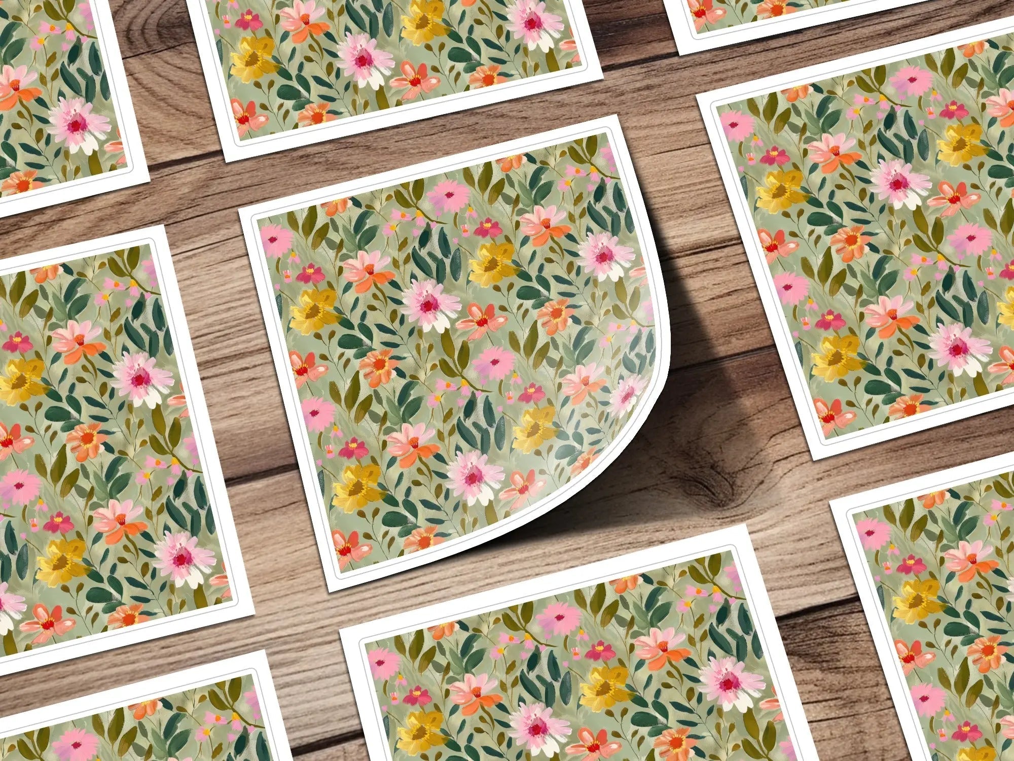Floral Seamless Pattern Digital, Botanical Illustration, Flower Garden Print, Watercolor Texture, Fabric Design, Repeat Pattern, Digital - Moore and Mountain