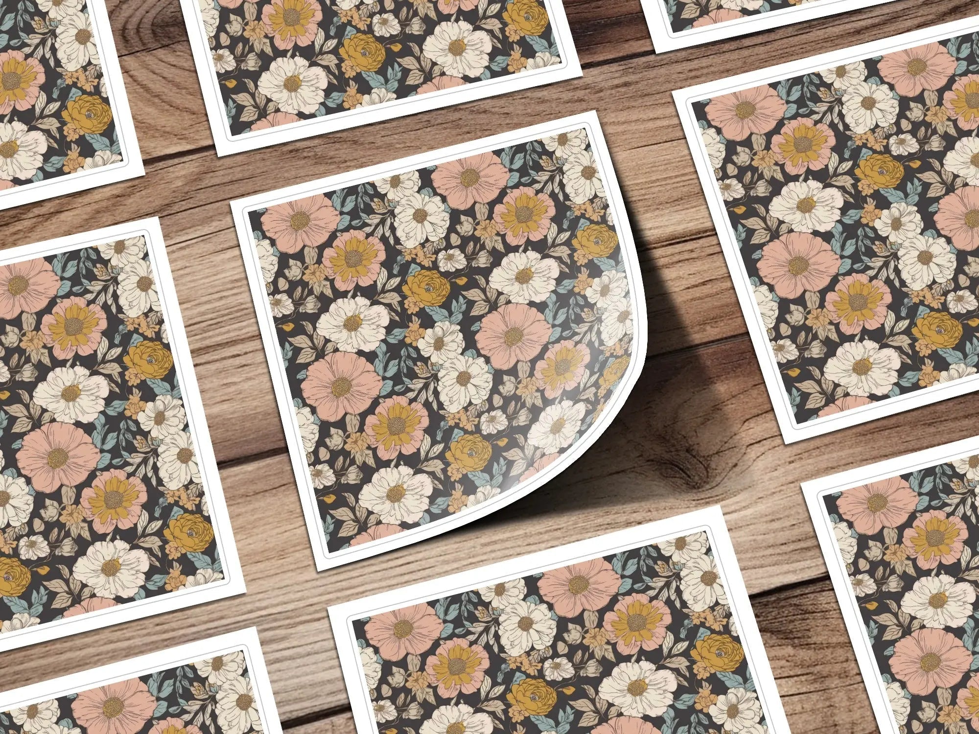 Floral Seamless Pattern Digital, Botanical Surface Design, Flower Illustration, Commercial Use, Print on Demand, Digital - Moore and Mountain
