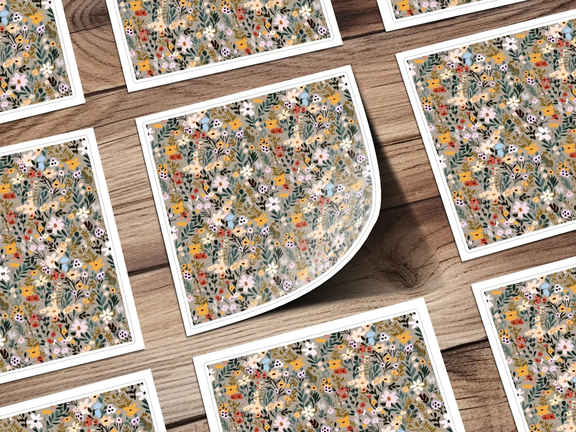 Floral Seamless Pattern, Digital Download, Neutral Colors, Flower Background, 12x12 JPEG Files, Fabric Design, Scrapbooking, Digital Paper - Moore and Mountain