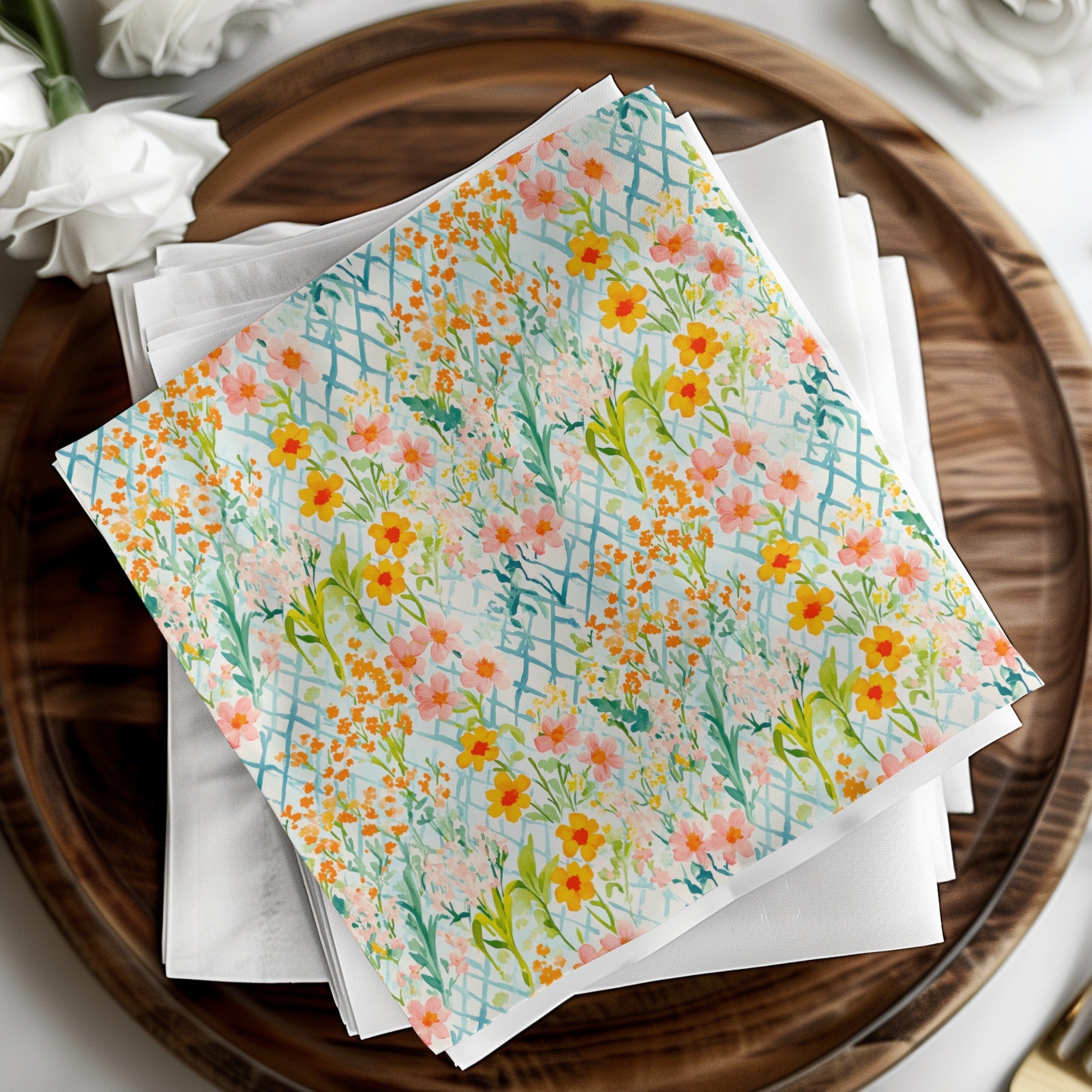Floral Seamless Pattern Digital Download, Watercolor Flowers Repeat Pattern, Fabric Design, Scrapbooking Paper, Backgrounds, Surface Print - Moore and Mountain