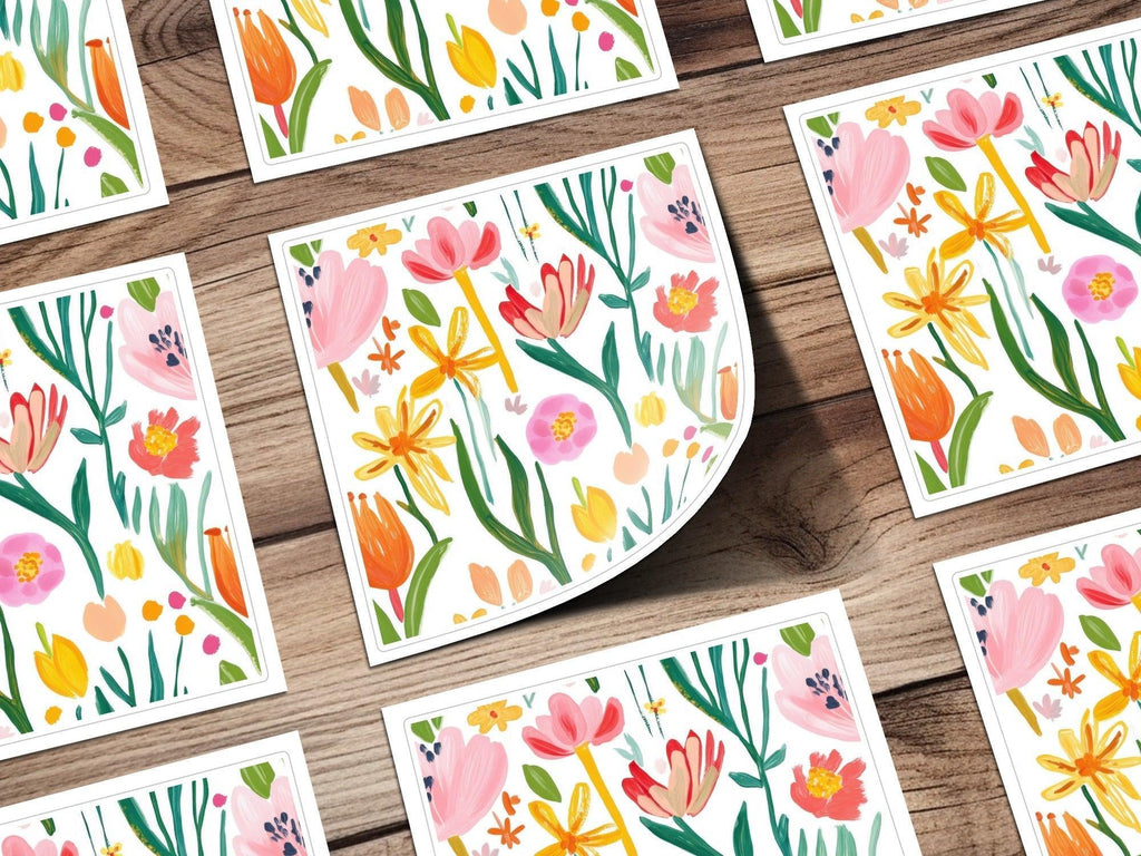 Floral Seamless Pattern Digital, Flower Clipart, Scrapbook Paper, Floral Design, Fabric Design, Floral Illustration, Paper Crafts - Moore and Mountain