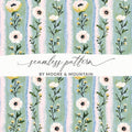 Floral Seamless Pattern Digital, Flower Print Paper Download, Anemone Fabric Design, Pink Lace Stripe Surface Pattern, Scrapbook Paper - Moore and Mountain