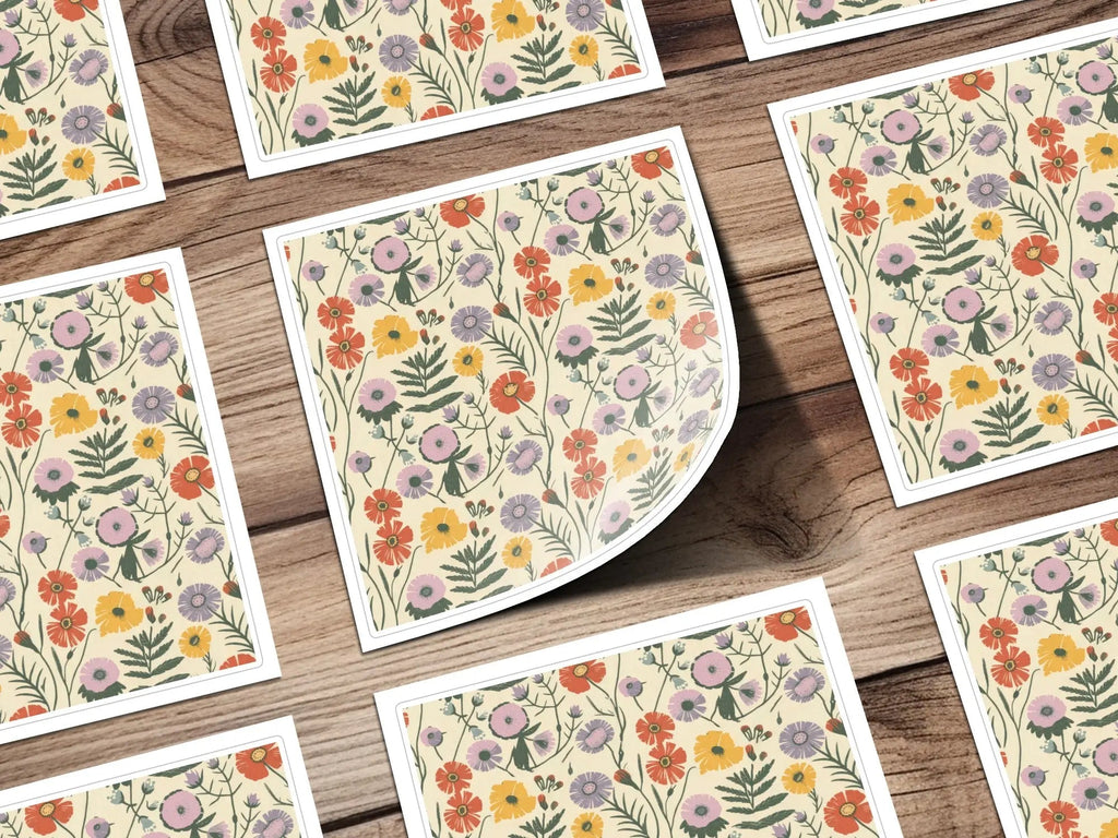 Floral Seamless Pattern Digital, Flower Repeat Pattern, Digital Paper for Fabric, Floral Design, Scrapbooking, Backgrounds, Craft Supplies - Moore and Mountain