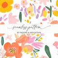 Floral Seamless Pattern Digital, Modern Flower Print, Painterly Style, Repeat Pattern Design, Fabric Design, Digital Paper - Moore and Mountain