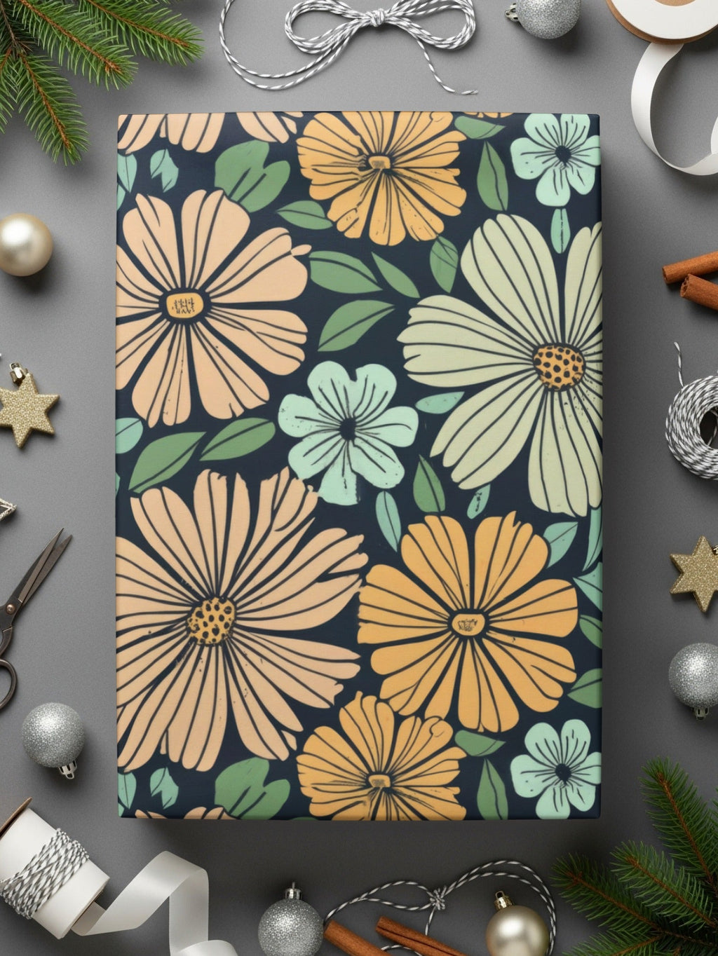 Floral Seamless Pattern, Digital Paper, Flower Pattern, Fabric Design, Print on Demand, Commercial Use, Retro Floral, Digital Download - Moore and Mountain
