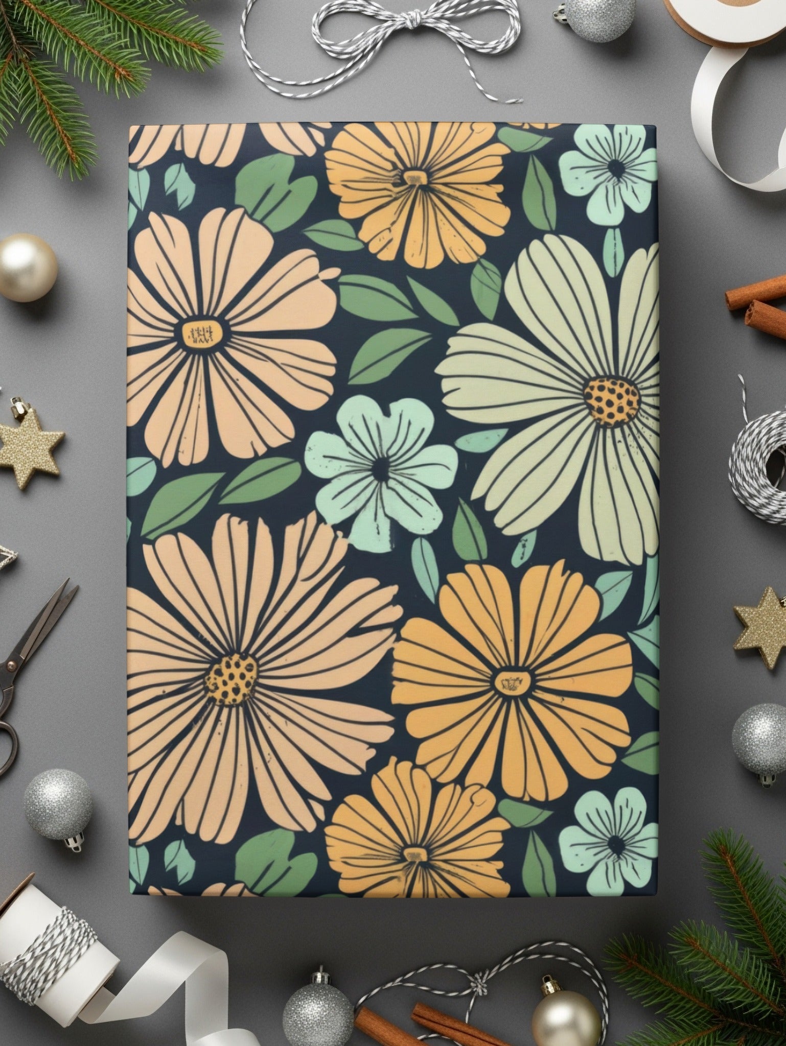 Floral Seamless Pattern, Digital Paper, Flower Pattern, Fabric Design, Print on Demand, Commercial Use, Retro Floral, Digital Download - Moore and Mountain