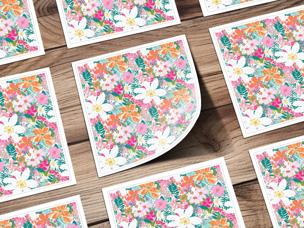 Floral Seamless Pattern, Digital Paper, Flowers Fabric Design, Spring Background, Repeat Pattern, Printable Paper, Digital Downloads - Moore and Mountain
