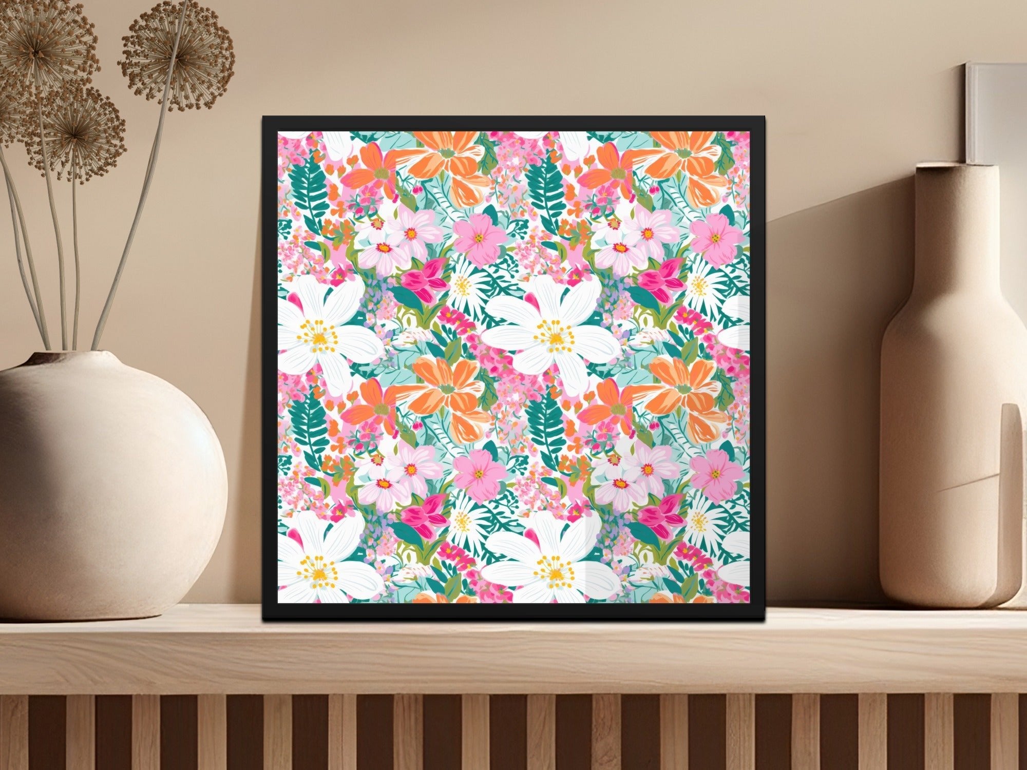 Floral Seamless Pattern, Digital Paper, Flowers Fabric Design, Spring Background, Repeat Pattern, Printable Paper, Digital Downloads - Moore and Mountain
