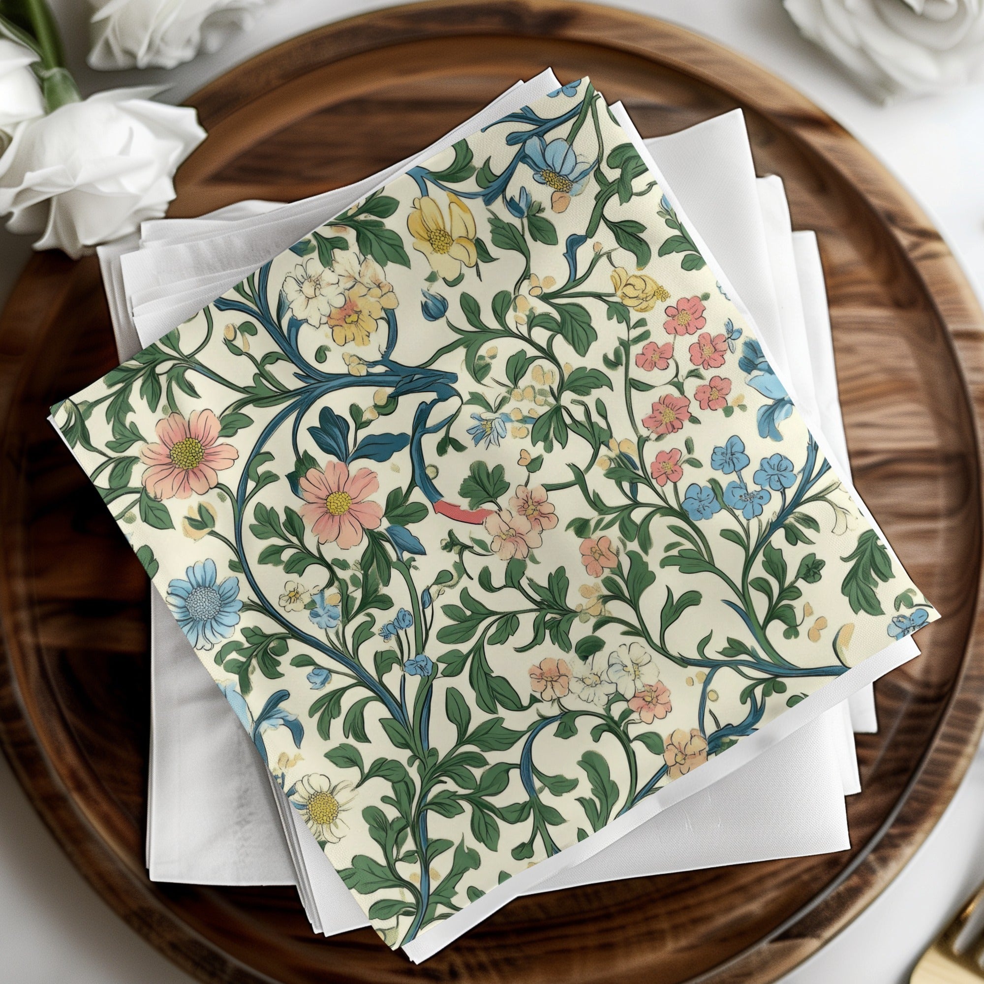 Floral Seamless Pattern, Digital Paper Pack, Botanical Print, Repeating Flower Design, Digital Download, Scrapbooking, Fabric Design - Moore and Mountain