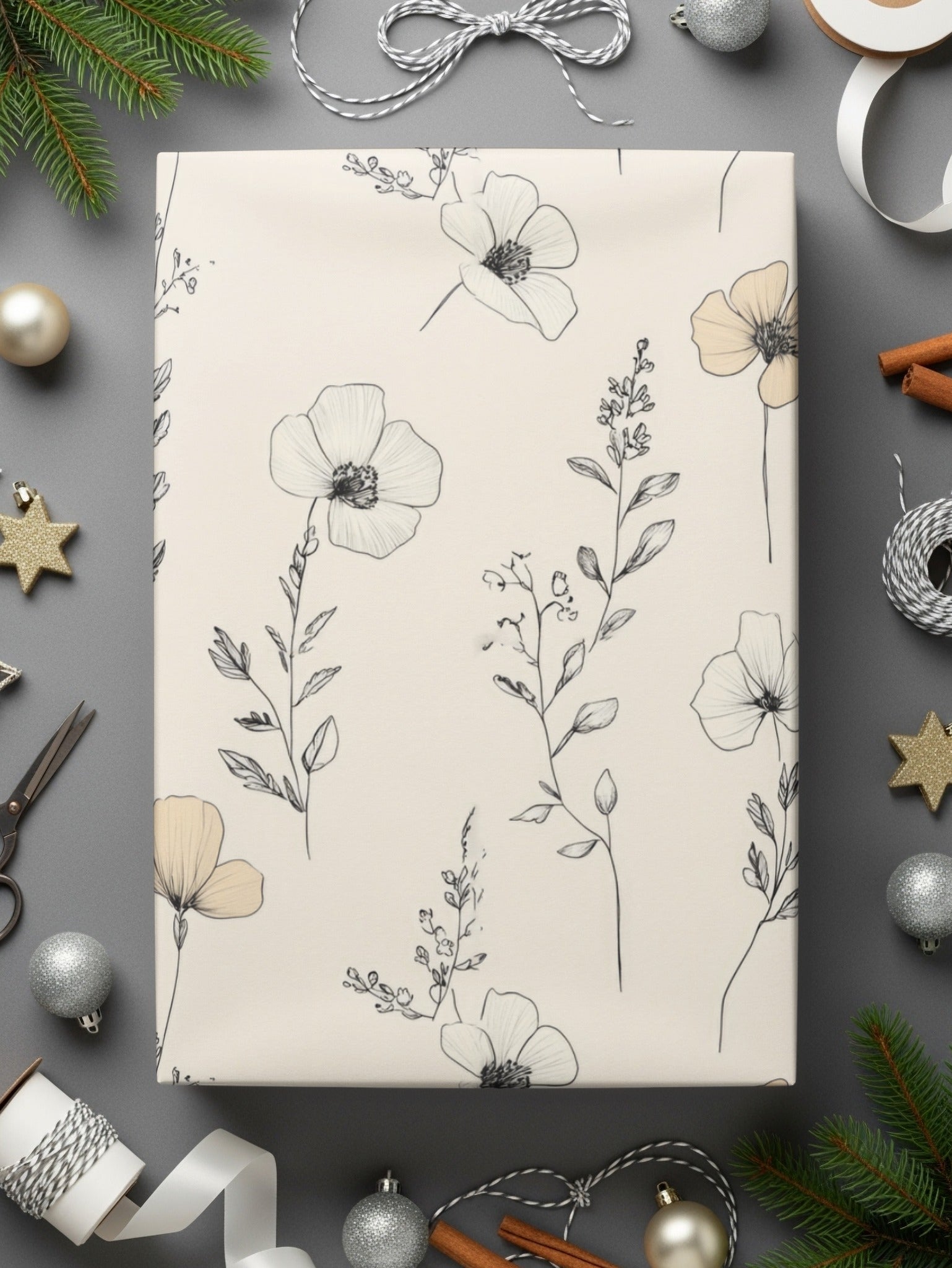 Floral Seamless Pattern, Digital Paper Pack, Flower Background, Botanical Print, Aesthetic Design, Scrapbook Paper, Fabric Design - Moore and Mountain