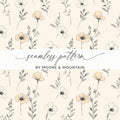 Floral Seamless Pattern, Digital Paper Pack, Flower Background, Botanical Print, Aesthetic Design, Scrapbook Paper, Fabric Design - Moore and Mountain