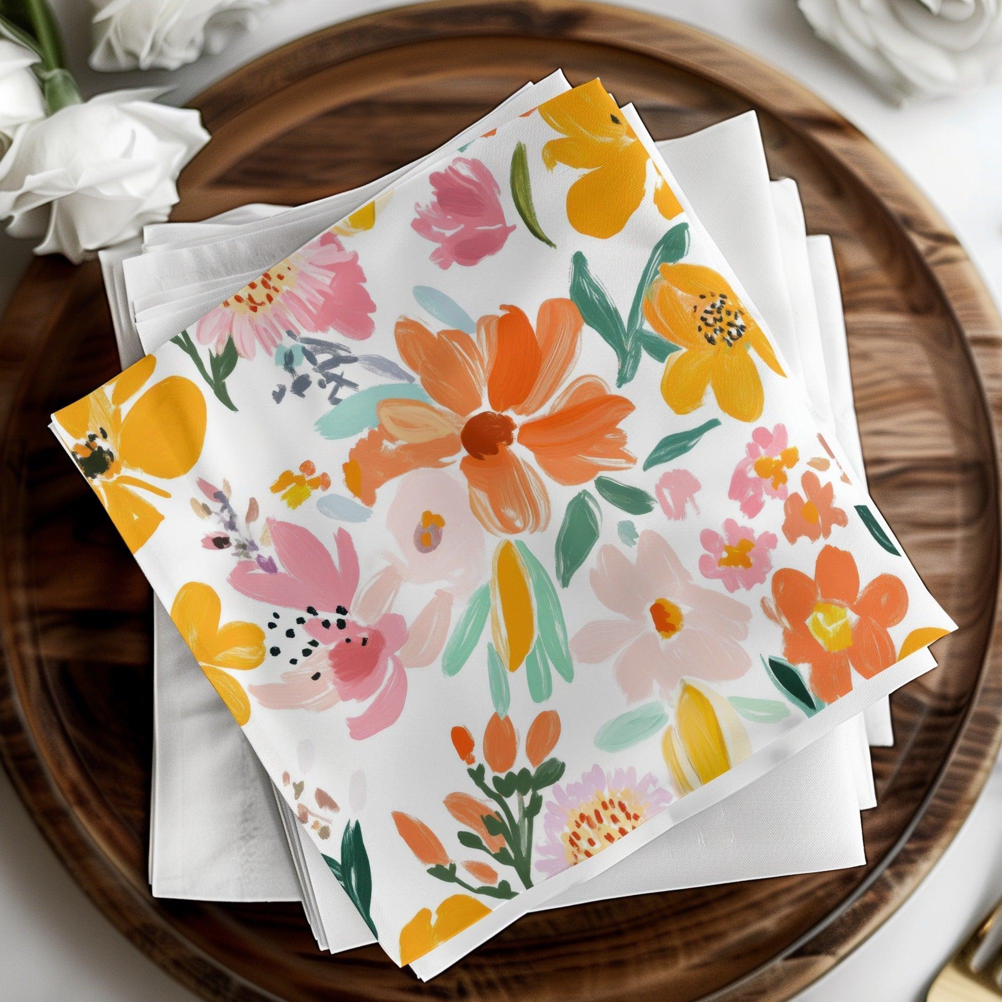 Floral Seamless Pattern Digital Paper, Painted Flower Pattern, Spring Summer Fabric Design, Floral Print Digital, Commercial Use - Moore and Mountain