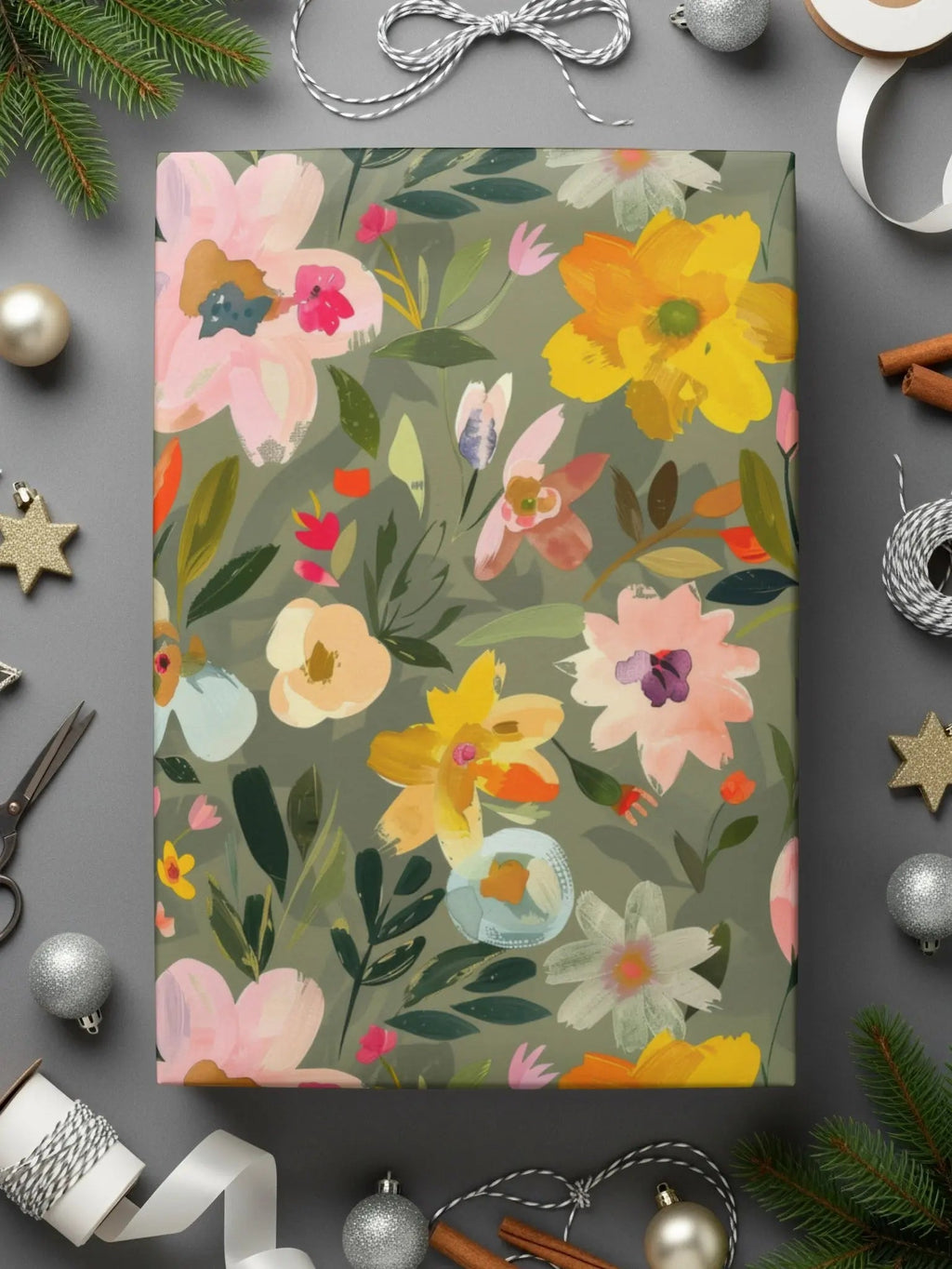 Floral Seamless Pattern Digital Paper, Painterly Flowers Background, Pastel Flower Print, Fabric Design, Scrapbook Paper, Digital Download - Moore and Mountain