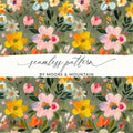 Floral Seamless Pattern Digital Paper, Painterly Flowers Background, Pastel Flower Print, Fabric Design, Scrapbook Paper, Digital Download - Moore and Mountain