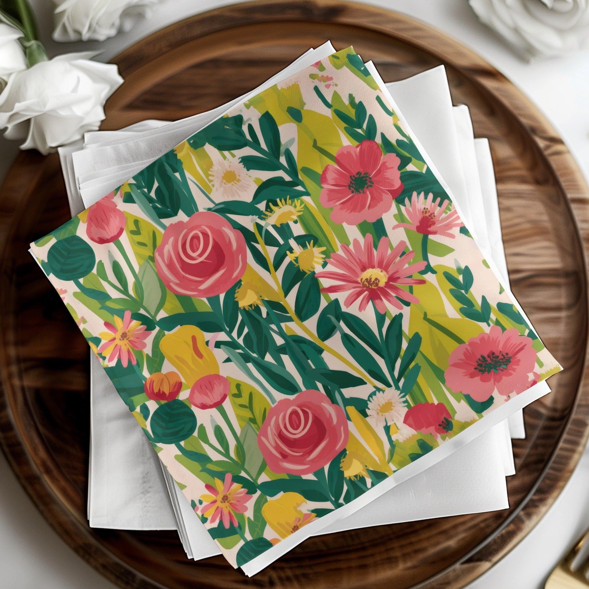 Floral Seamless Pattern Digital Paper, Rose Flower Pattern, Botanical Repeat Pattern, Fabric Design, Commercial Use, Scrapbooking Paper - Moore and Mountain