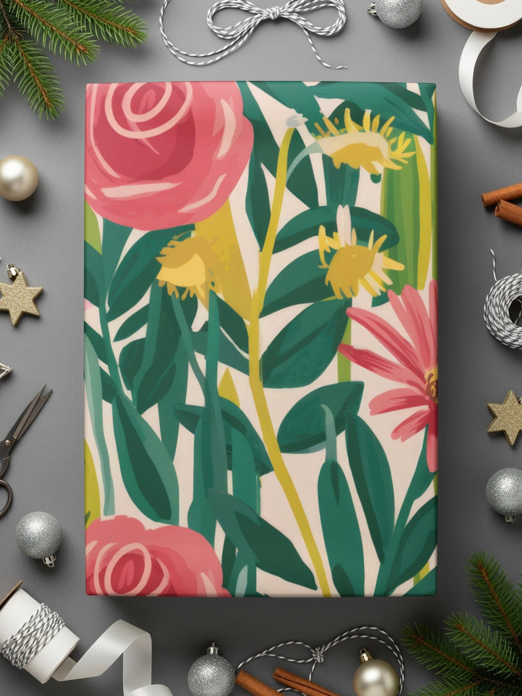 Floral Seamless Pattern Digital Paper, Rose Flower Pattern, Botanical Repeat Pattern, Fabric Design, Commercial Use, Scrapbooking Paper - Moore and Mountain