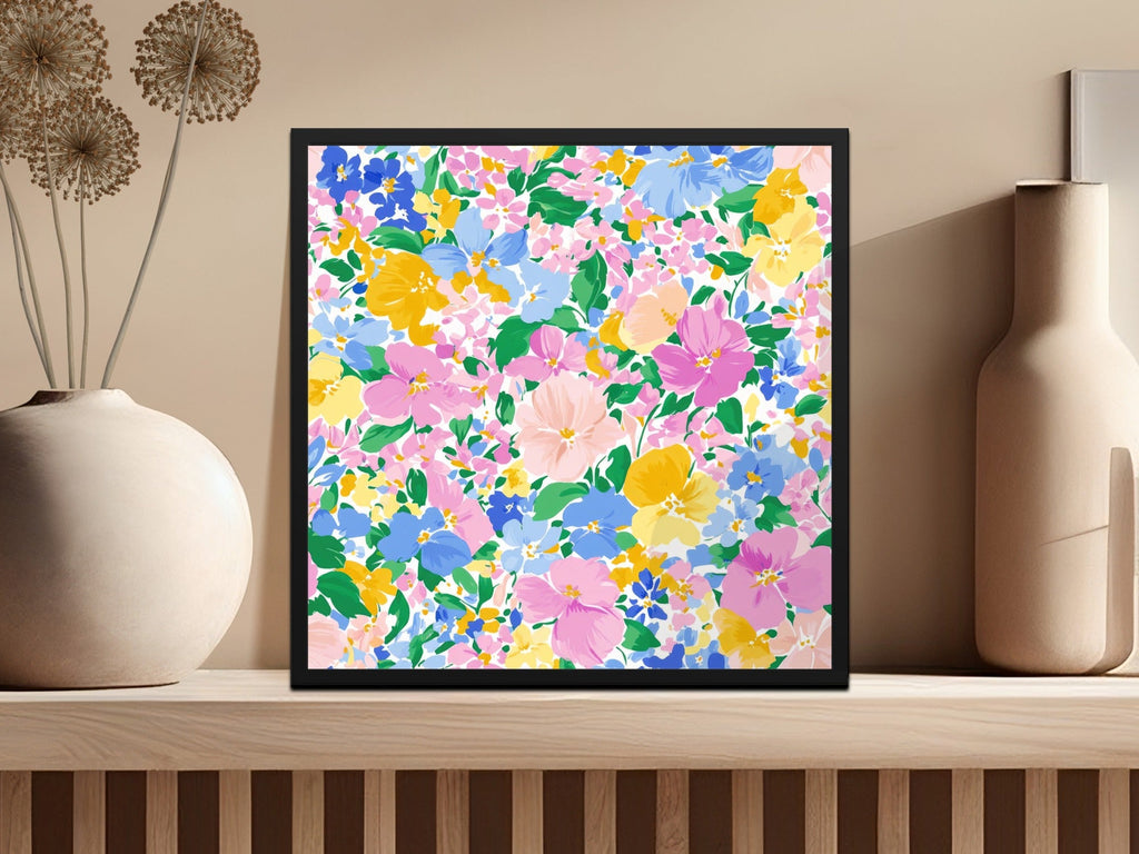 Floral Seamless Pattern, Digital Paper, Watercolor Flower Design, Fabric Print, Printable Background, Scrapbooking Paper, Pastel Palette - Moore and Mountain