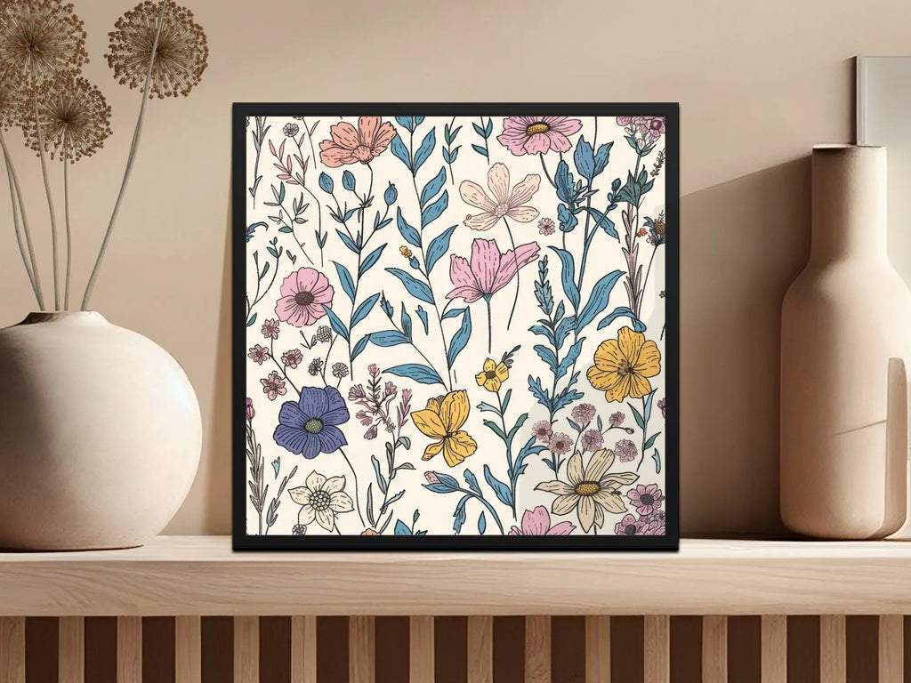 Floral Seamless Pattern Digital, Pastel Flower Background JPEG, Textile Design Printable, Scrapbook Paper, Fabric Design, Digital Download - Moore and Mountain
