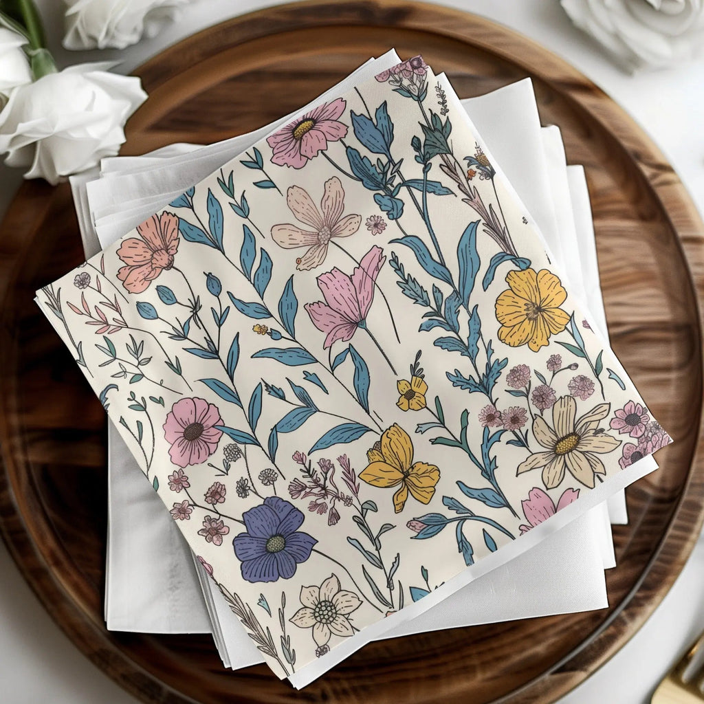 Floral Seamless Pattern Digital, Pastel Flower Background JPEG, Textile Design Printable, Scrapbook Paper, Fabric Design, Digital Download - Moore and Mountain
