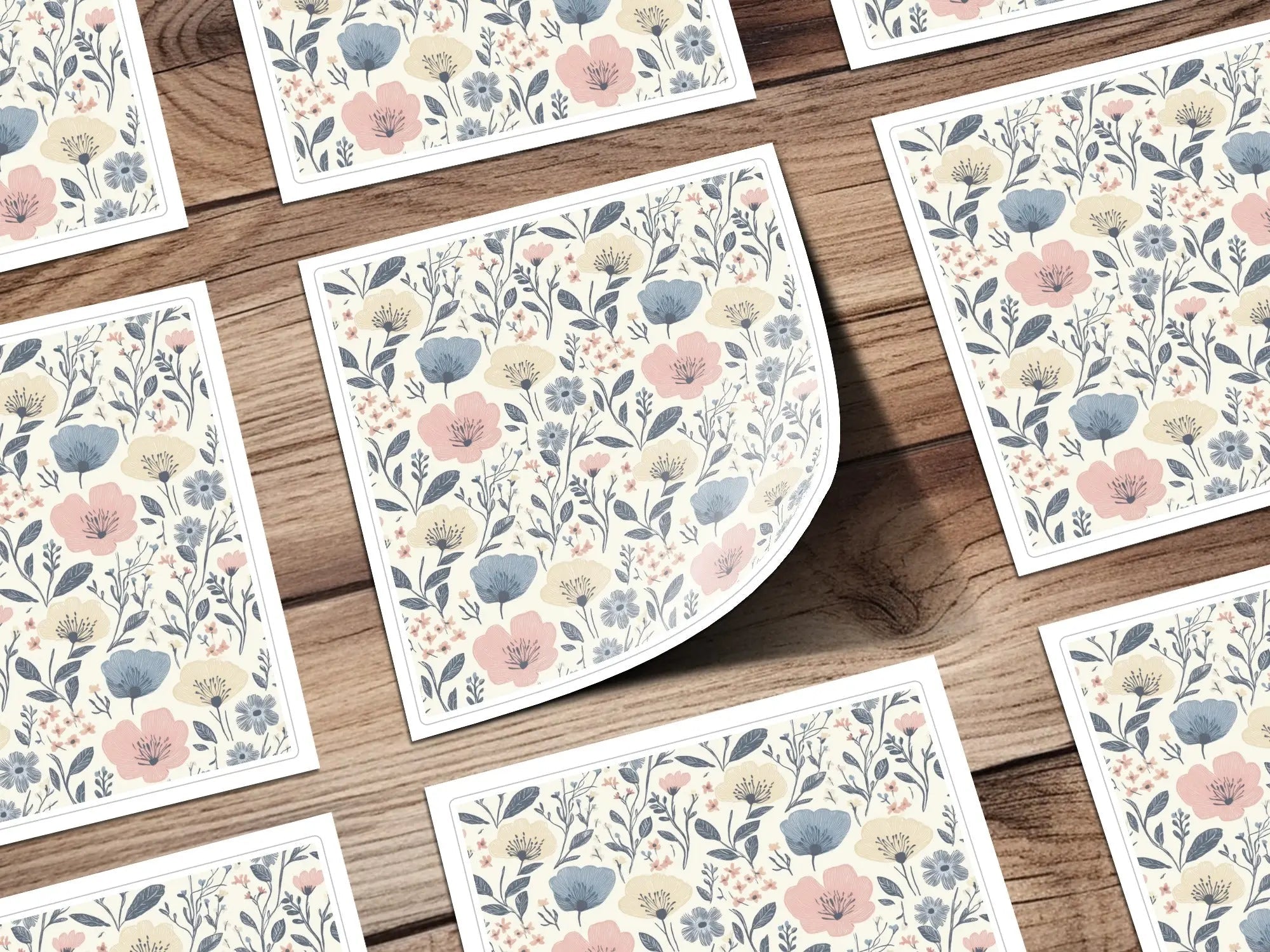 Floral Seamless Pattern Digital, Pastel Flower Repeat Pattern, Scrapbook Paper Digital, Print on Demand, Fabric Design, 12x12 JPEG - Moore and Mountain