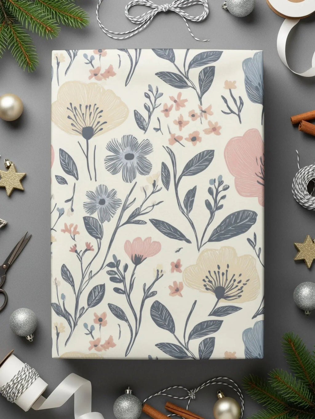 Floral Seamless Pattern Digital, Pastel Flower Repeat Pattern, Scrapbook Paper Digital, Print on Demand, Fabric Design, 12x12 JPEG - Moore and Mountain