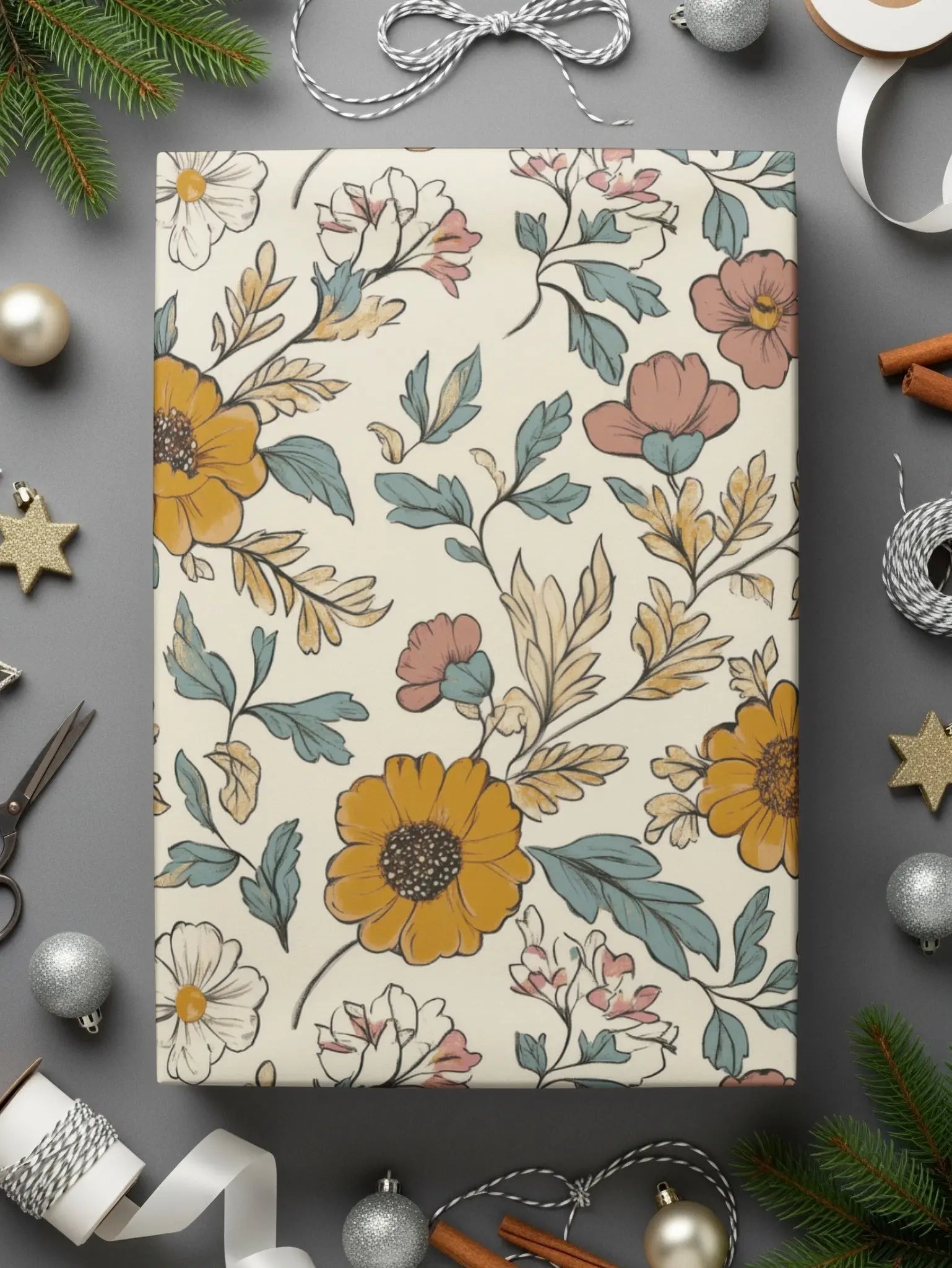 Floral Seamless Pattern Digital, Vintage Flowers Texture, Commercial Use, Print on Demand, Fabric Design, Digital Paper, Digital Download - Moore and Mountain