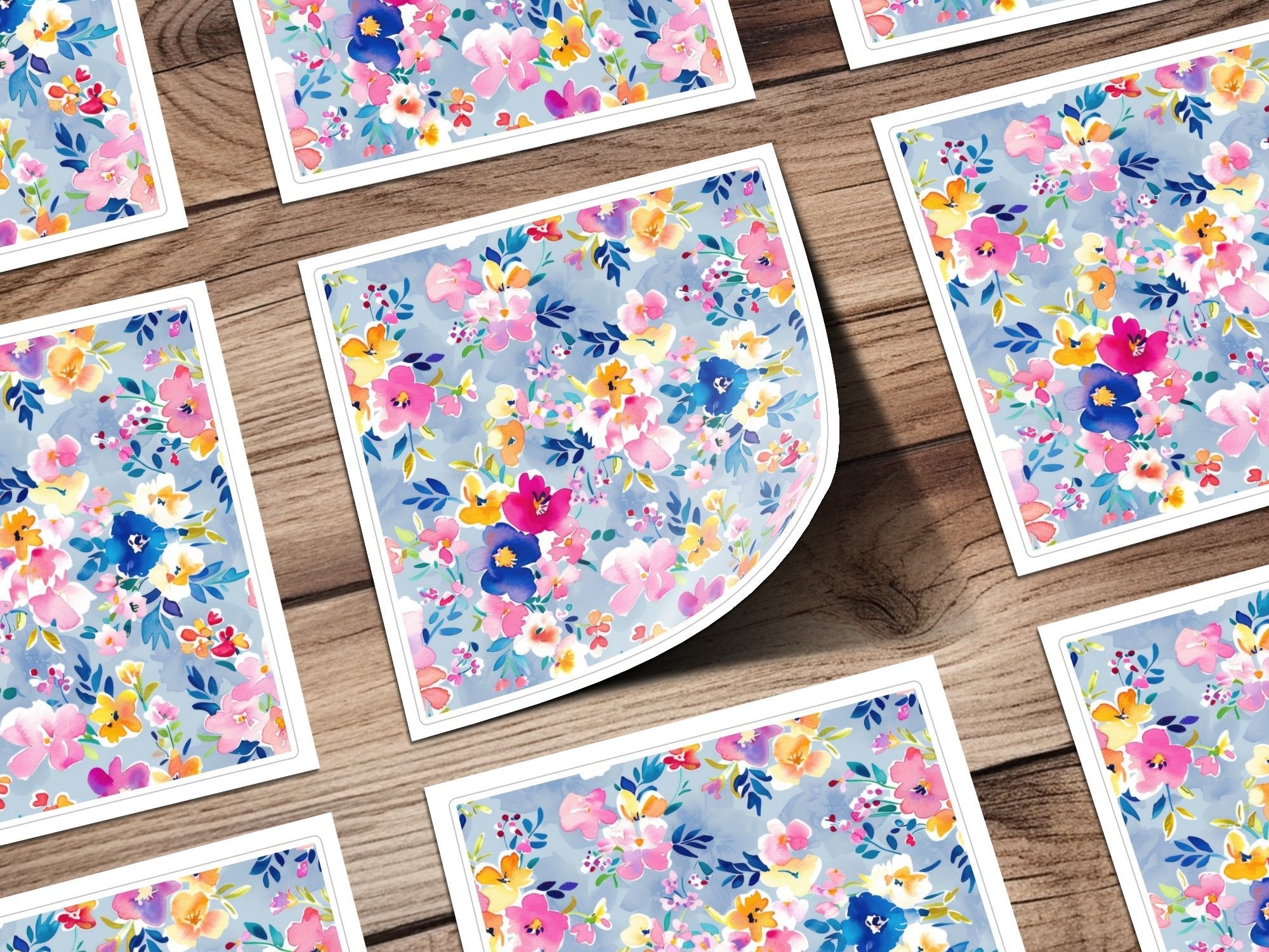 Floral Seamless Pattern Digital, Watercolor Flowers Paper, Fabric Design Print, Pastel Floral Pattern Digital Paper, Repeat Pattern Digital - Moore and Mountain