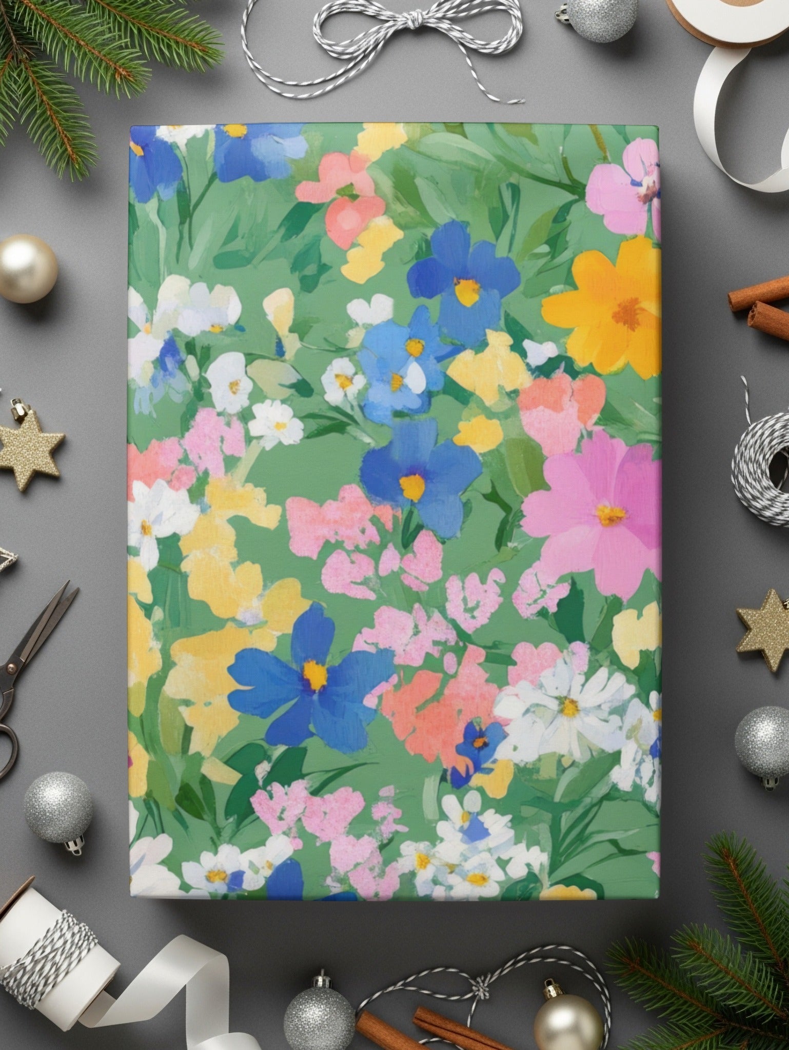 Floral Seamless Pattern Digital, Wildflower Garden Digital Paper, Colorful Floral Pattern, Scrapbook Paper, Fabric Design, Flower Print - Moore and Mountain