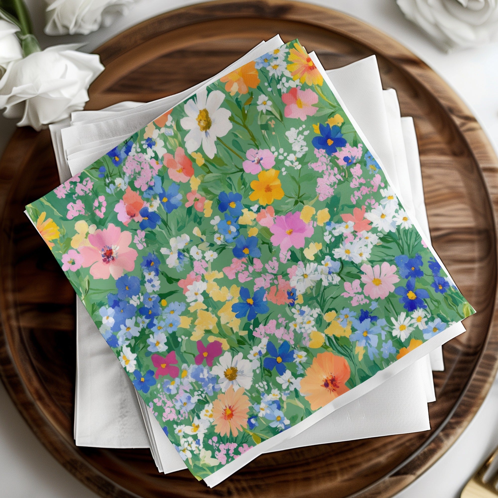 Floral Seamless Pattern Digital, Wildflower Garden Digital Paper, Colorful Floral Pattern, Scrapbook Paper, Fabric Design, Flower Print - Moore and Mountain