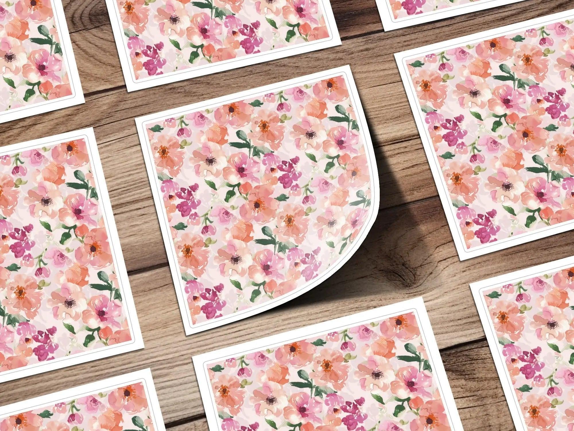 Floral Seamless Pattern, Watercolor Flower Digital Paper, Peony Fabric Design, Blush Pink Repeat Pattern, Floral Background Digital - Moore and Mountain